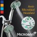 Antimicrobial/Anti-Clog High-Pressure 30-setting Dual Head Combination Shower by AquaDance with Microban Nozzle Protection From Growth of Mold  Mildew & Bacteria for a Healthier Shower– Coral Green - B06XHRHSGS